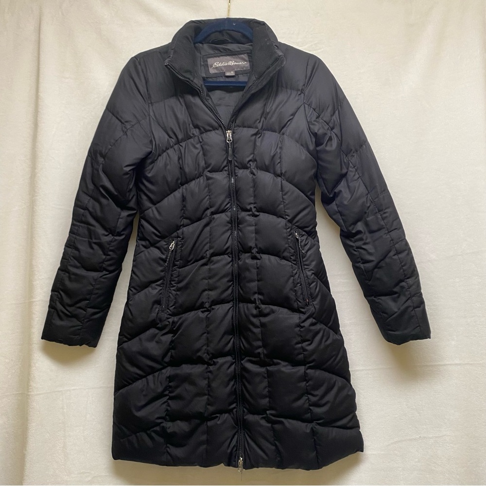 Eddie Bauer Women's Black EB650 Parka Quilted Down Puffer Jacket, L